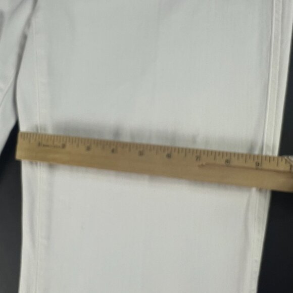 Spanx Jeans Women's Extra Large Pull On Kick Flare High Rise White Stretch Denim - Picture 13 of 16